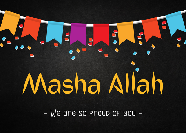 E Card: Masha Allah Black Banner