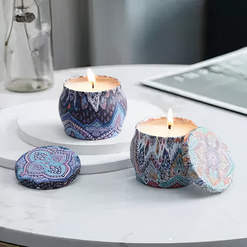 Mandala Tins- Scented Soy Candle