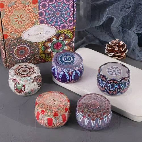 Mandala Tins- Scented Soy Candle